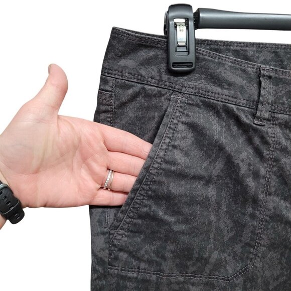 Ann Taylor LOFT Twill Stretch Pant Marisa Snake Print Black Grey Cargo Womens 10 - Picture 4 of 16